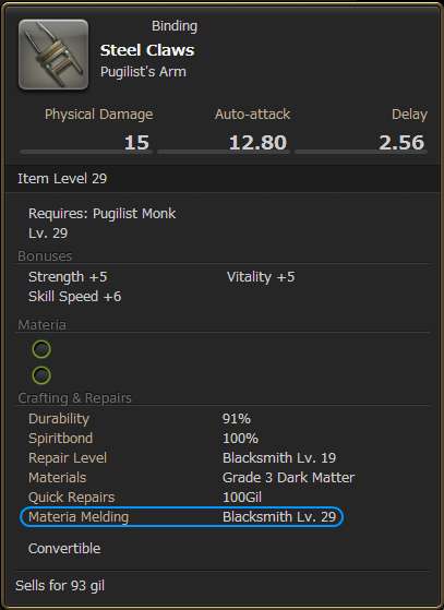 FFXIV Melding Tooltip Example